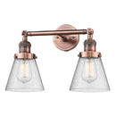 Innovations Lighting Small Cone 2 Light Bath Vanity Light Part Of The Franklin Restoration Collection 208L-AC-G64-LED