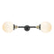 Beacon Bath Vanity Light shown in the Black Antique Brass finish with a Matte White shade