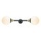 Beacon Bath Vanity Light shown in the Black Antique Brass finish with a Matte White shade