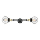 Beacon Bath Vanity Light shown in the Black Antique Brass finish with a Clear shade