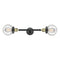 Beacon Bath Vanity Light shown in the Black Antique Brass finish with a Clear shade