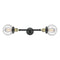 Beacon Bath Vanity Light shown in the Black Antique Brass finish with a Clear shade