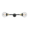 Beacon Bath Vanity Light shown in the Black Antique Brass finish with a Seedy shade