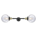 Beacon Bath Vanity Light shown in the Black Antique Brass finish with a Seedy shade