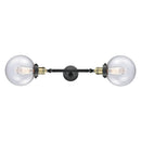 Beacon Bath Vanity Light shown in the Black Antique Brass finish with a Seedy shade