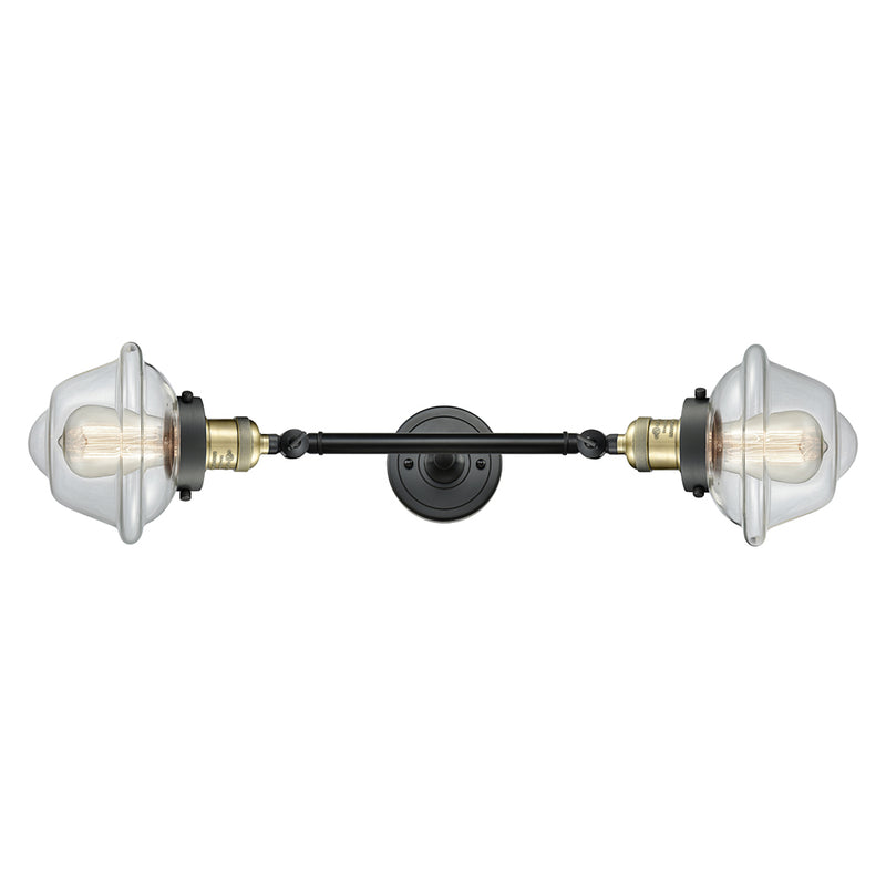 Innovations Lighting Small Oxford 2 Light Bath Vanity Light Part Of The Franklin Restoration Collection 208L-BAB-G532-LED