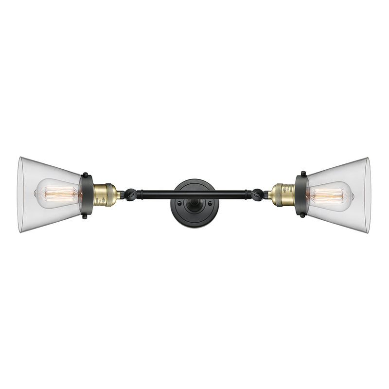 Innovations Lighting Small Cone 2 Light Bath Vanity Light Part Of The Franklin Restoration Collection 208L-BAB-G62-LED