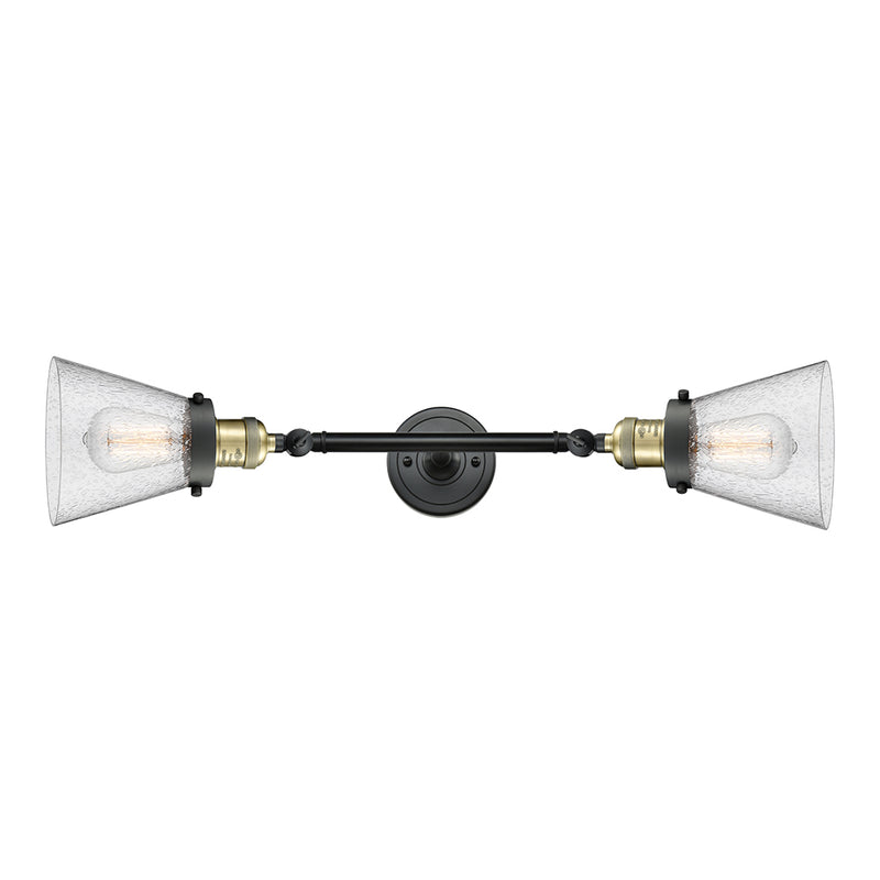 Innovations Lighting Small Cone 2 Light Bath Vanity Light Part Of The Franklin Restoration Collection 208L-BAB-G64-LED