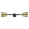 Addison Bath Vanity Light shown in the Black Antique Brass finish with a Antique Brass shade