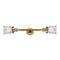 Canton Bath Vanity Light shown in the Brushed Brass finish with a Seedy shade