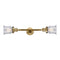 Canton Bath Vanity Light shown in the Brushed Brass finish with a Seedy shade