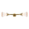 Bellmont Bath Vanity Light shown in the Brushed Brass finish with a Matte White shade