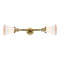 Bellmont Bath Vanity Light shown in the Brushed Brass finish with a Matte White shade