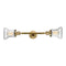 Bellmont Bath Vanity Light shown in the Brushed Brass finish with a Seedy shade