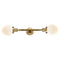 Beacon Bath Vanity Light shown in the Brushed Brass finish with a Matte White shade