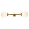 Beacon Bath Vanity Light shown in the Brushed Brass finish with a Matte White shade