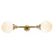 Beacon Bath Vanity Light shown in the Brushed Brass finish with a Matte White shade