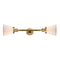 Cone Bath Vanity Light shown in the Brushed Brass finish with a Matte White shade