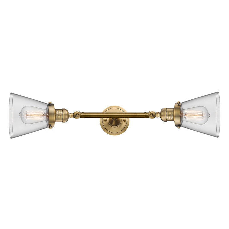 Innovations Lighting Small Cone 2 Light Bath Vanity Light Part Of The Franklin Restoration Collection 208L-BB-G62-LED