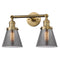 Innovations Lighting Small Cone 2 Light Bath Vanity Light Part Of The Franklin Restoration Collection 208L-BB-G63-LED