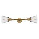 Innovations Lighting Small Cone 2 Light Bath Vanity Light Part Of The Franklin Restoration Collection 208L-BB-G64-LED