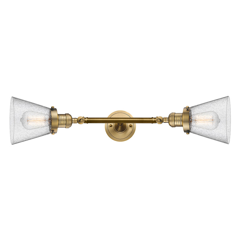 Innovations Lighting Small Cone 2 Light Bath Vanity Light Part Of The Franklin Restoration Collection 208L-BB-G64-LED