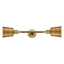 Addison Bath Vanity Light shown in the Brushed Brass finish with a Brushed Brass shade