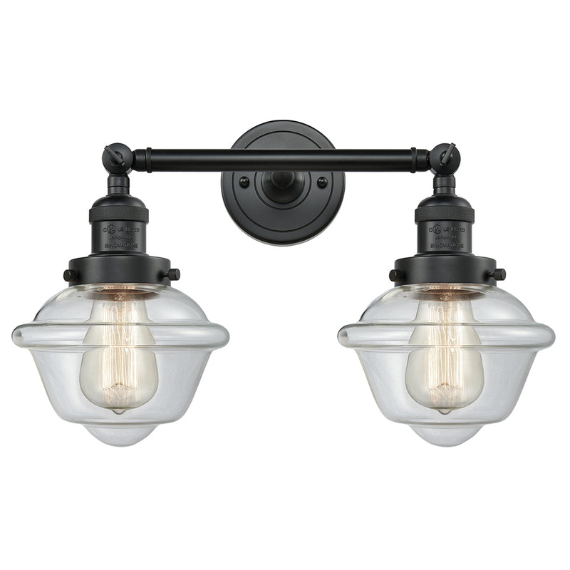 Innovations Lighting Small Oxford 2 Light Bath Vanity Light Part Of The Franklin Restoration Collection 208L-BK-G532-LED