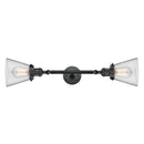 Innovations Lighting Small Cone 2 Light Bath Vanity Light Part Of The Franklin Restoration Collection 208L-BK-G62-LED