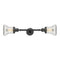 Bellmont Bath Vanity Light shown in the Oil Rubbed Bronze finish with a Clear shade