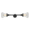 Bellmont Bath Vanity Light shown in the Oil Rubbed Bronze finish with a Clear shade