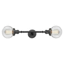 Beacon Bath Vanity Light shown in the Oil Rubbed Bronze finish with a Clear shade