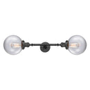 Beacon Bath Vanity Light shown in the Oil Rubbed Bronze finish with a Clear shade