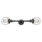 Beacon Bath Vanity Light shown in the Oil Rubbed Bronze finish with a Seedy shade