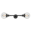 Beacon Bath Vanity Light shown in the Oil Rubbed Bronze finish with a Seedy shade