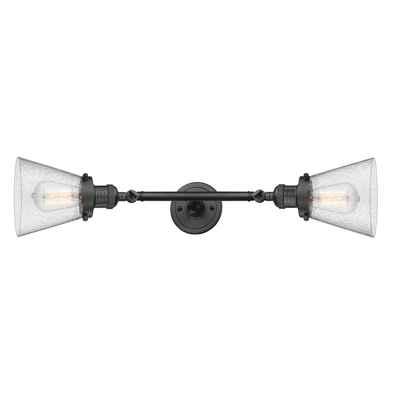 Innovations Lighting Small Cone 2 Light Bath Vanity Light Part Of The Franklin Restoration Collection 208L-OB-G64-LED