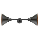 Briarcliff Bath Vanity Light shown in the Oil Rubbed Bronze finish with a Oil Rubbed Bronze shade