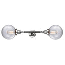 Beacon Bath Vanity Light shown in the Polished Chrome finish with a Clear shade