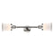 Canton Bath Vanity Light shown in the Polished Nickel finish with a Matte White shade