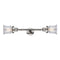 Canton Bath Vanity Light shown in the Polished Nickel finish with a Clear shade