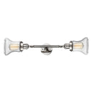 Bellmont Bath Vanity Light shown in the Polished Nickel finish with a Seedy shade