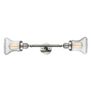 Bellmont Bath Vanity Light shown in the Polished Nickel finish with a Seedy shade