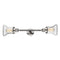 Bellmont Bath Vanity Light shown in the Polished Nickel finish with a Seedy shade