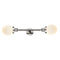 Beacon Bath Vanity Light shown in the Polished Nickel finish with a Matte White shade