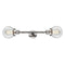 Beacon Bath Vanity Light shown in the Polished Nickel finish with a Clear shade