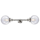 Beacon Bath Vanity Light shown in the Polished Nickel finish with a Seedy shade