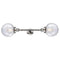 Beacon Bath Vanity Light shown in the Polished Nickel finish with a Seedy shade