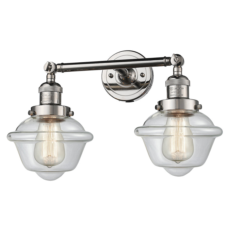 Innovations Lighting Small Oxford 2 Light Bath Vanity Light Part Of The Franklin Restoration Collection 208L-PN-G532-LED