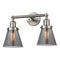 Innovations Lighting Small Cone 2 Light Bath Vanity Light Part Of The Franklin Restoration Collection 208L-SN-G63-LED