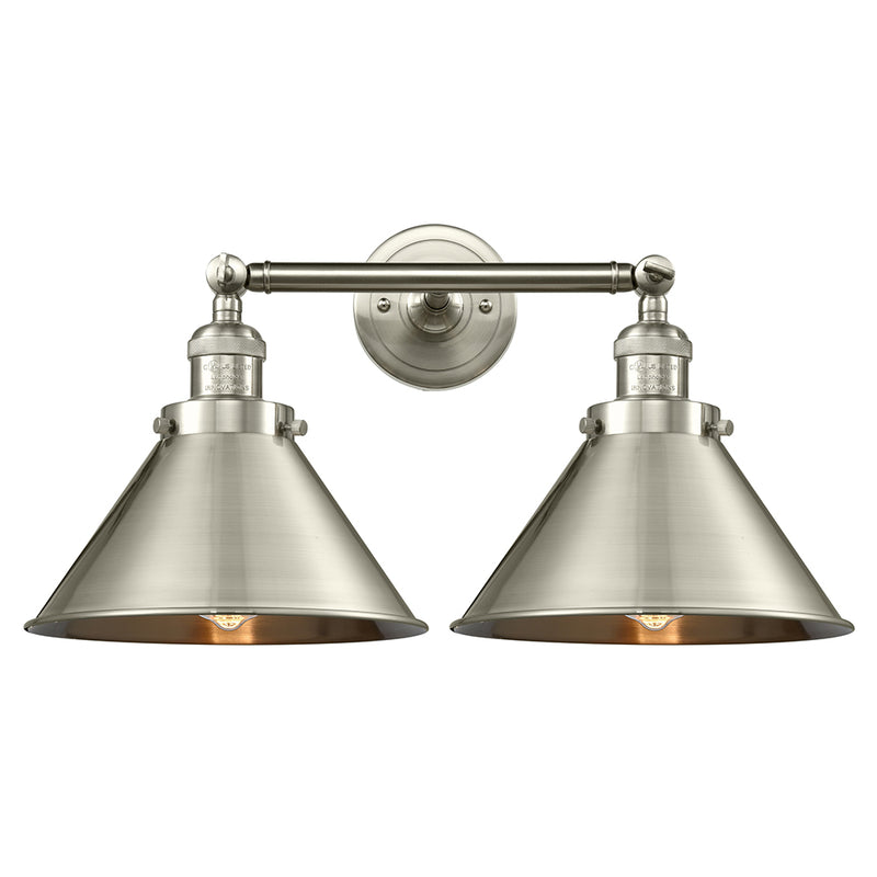 Innovations Lighting Briarcliff 2 Light Bath Vanity Light Part Of The Franklin Restoration Collection 208L-SN-M10-SN-LED